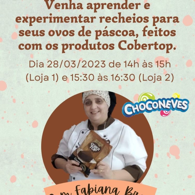 Venha participar e aprender receitas novas para sua pascoa!